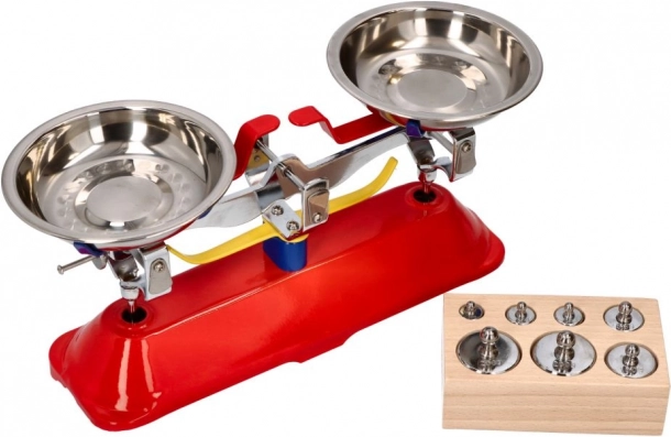 GOKI metalen kindweegschaal met schalen en gewichten