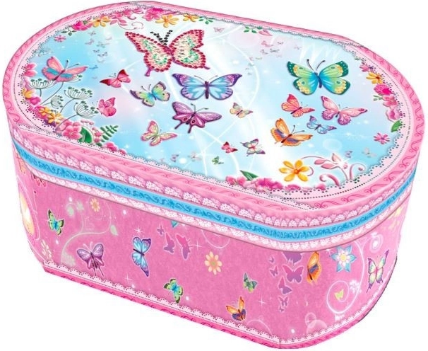 Ovale speeldoos - vlinders Pecoware