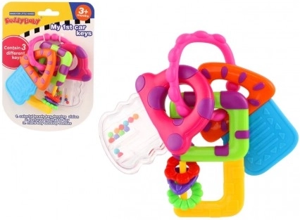 Rammelaar en bijtring sleutels voor baby’s 3m+