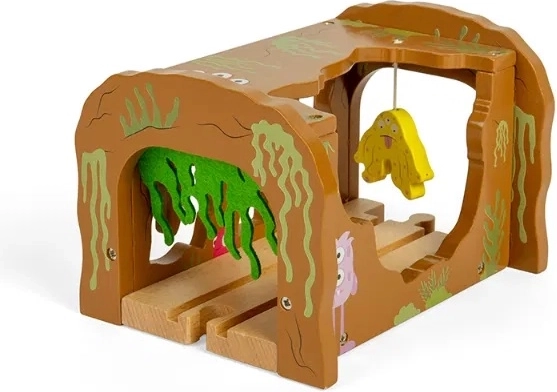 bigjigs rail houten tunnel monsters