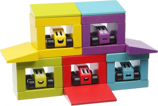 Vrolijke races CUBIKA – houten bouwset 30 delen