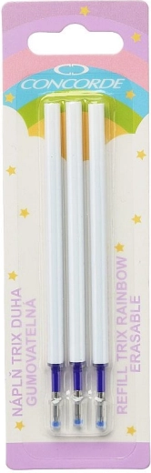 Gumveerbare navulling voor gelpen CONCORDE Trix Duha, blauw, 3 stuks