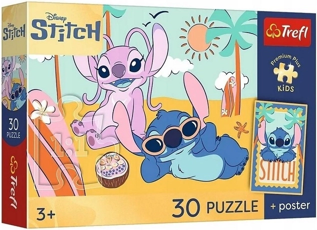 Puzzle Premium Plus Kids Stitch’ glimlach 30 stukjes