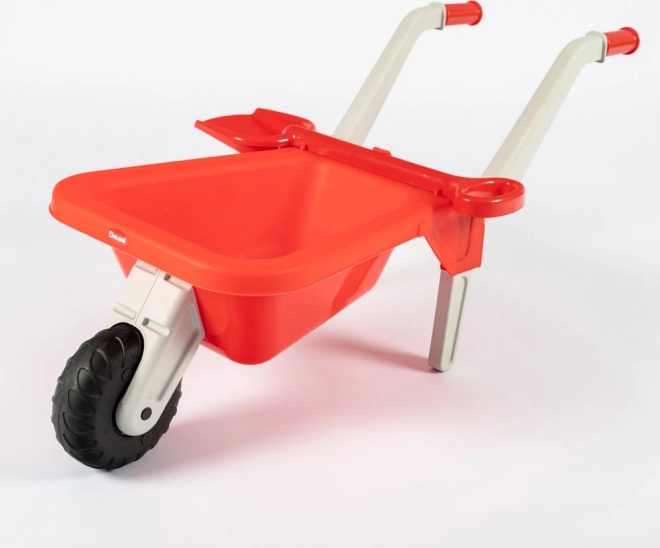 Kunststof kinderkruiwagen met schep DOLONI – rood