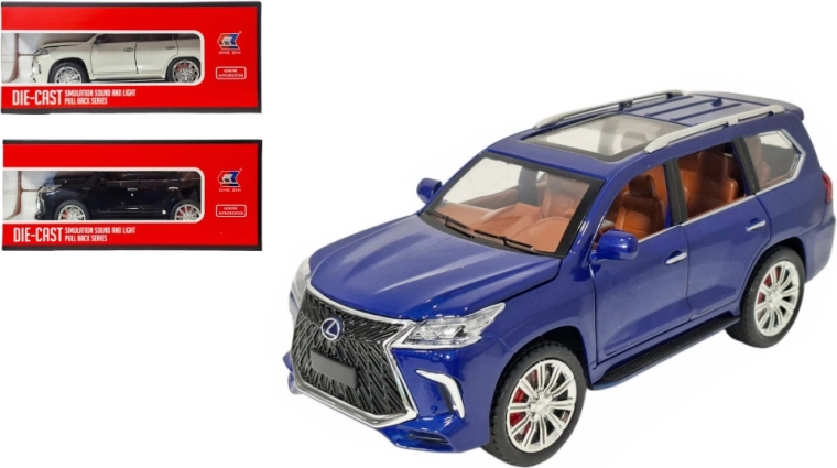 Metalen model LEXUS LX 1:24 met licht en geluid