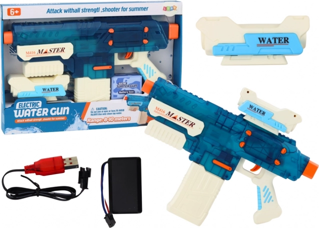 Waterpistool M416 op accu, 500 ml, bereik 8-10 m