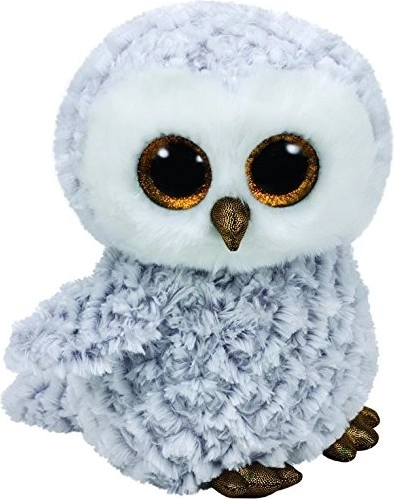 Knuffel TY Beanie Boos Owlette - Witte uil 24 cm