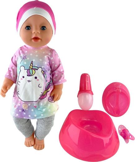 Plassende baby met accessoires 45 cm