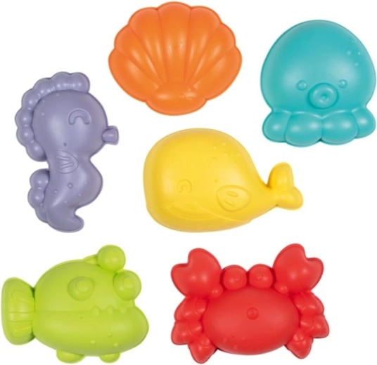 Set van 6 bioplastic zandvormpjes GOKI