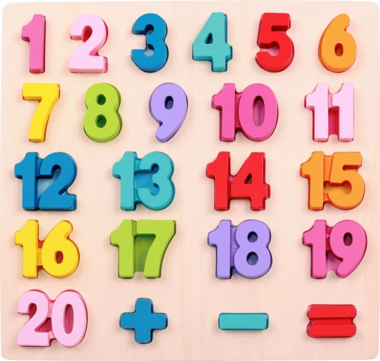2Kids Toys insteek houten puzzel wiskunde – groot rekenen