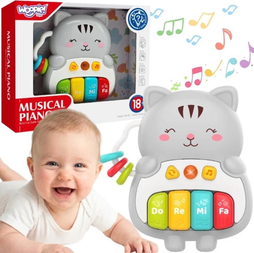 Woopie interactieve kattenpiano met licht en geluiden