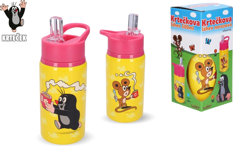 Roestvrijstalen fles Mol 500 ml roze