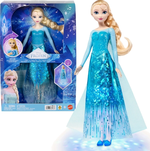Mattel Disney Frozen zingende pop Elsa met magische lichtjes 30 cm