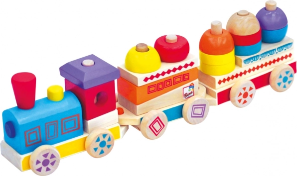 Bino Bonte houten trein MAXI