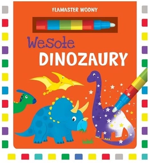Vrolijke dinosaurussen – waterkleurplaten met waterstift