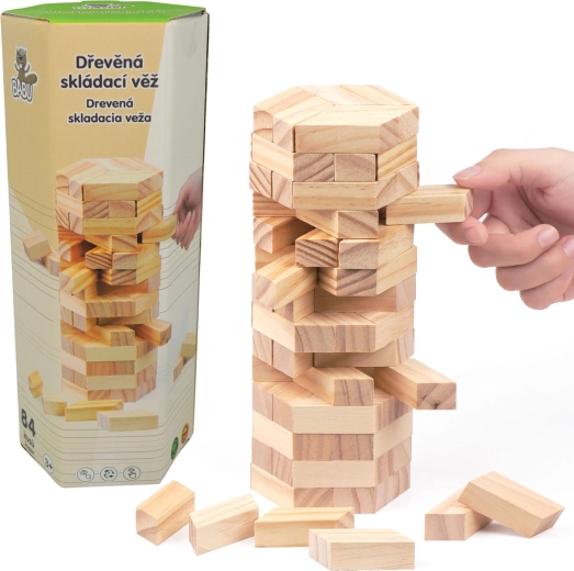 Houten stapeltoren 84 stuks Sparkys