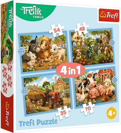 Puzzel 4-in-1 Familie-uitstapje