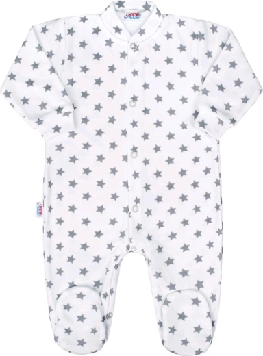Babyromper New Baby Classic II grijs met sterretjes