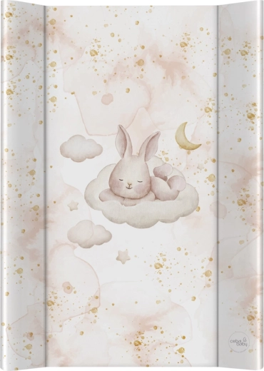 Ceba Baby aankleedkussen met vaste plank 50 × 70 cm ultra light sleepy bunny