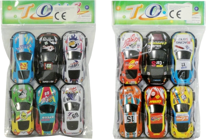 Plastic autootje met vliegwielaandrijving