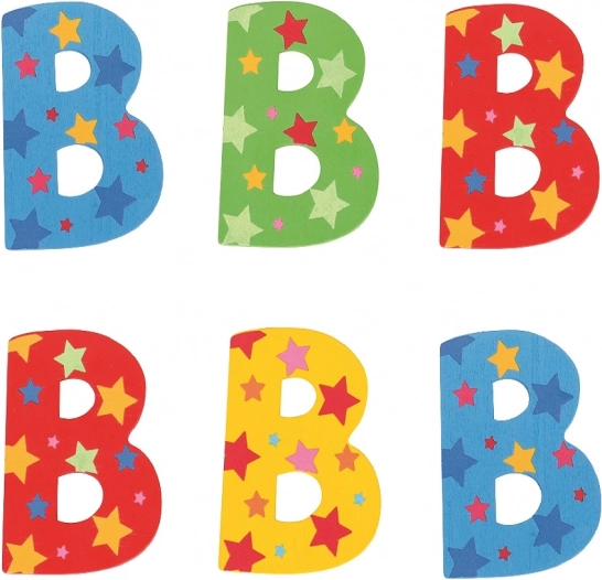 Bigjigs Toys houten letter B met sterretjes