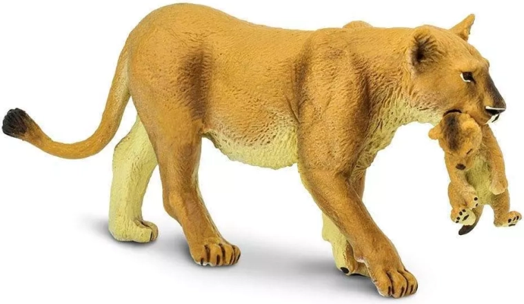 Figuur van een leeuwin met welpje Safari Ltd. - 1 stuk