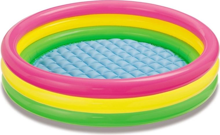 Kinder opblaasbaar rond zwembad met zachte bodem Tęczowy