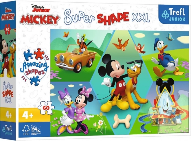 Kinderpuzzel 60 stukjes XXL super shape – MICKEY MOUSE