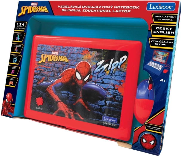 Lexibook Tsjechisch‑Engelse educatieve laptop SPIDER-MAN voor kinderen