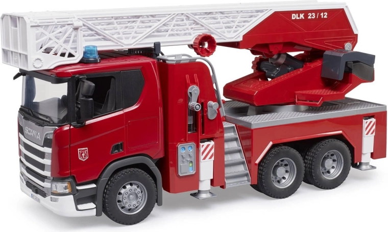 Bruder brandweerwagen Scania met draaibare ladder