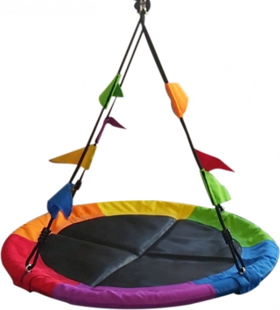 Storks Nest Schommel met gekleurde vlaggen voor kinderen