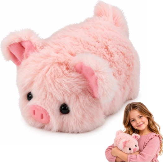 Knuffelvarken roze 16 cm