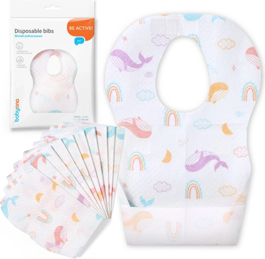 Babyono wegwerp slabbetjes 6 m+ - 10 stuks