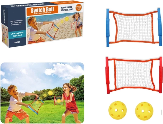 Strandspel met net – balvanger
