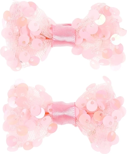 Souza! Tiki-haarklemmen met roze strik - 2 stuks