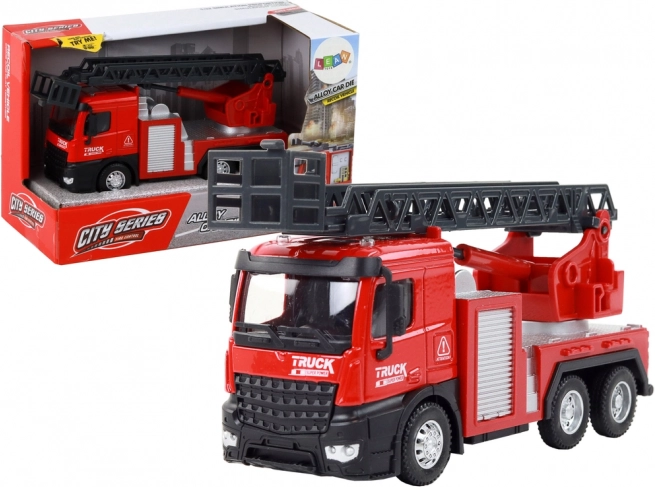 Rode Brandweerwagen met Uitschuifbare Ladder