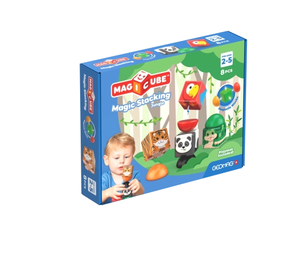 Geomag Magicube magnetische bouwset Jungle, 8 onderdelen
