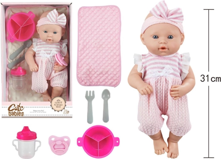 Baby met accessoires 28 cm