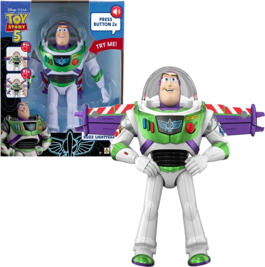 Mattel Disney Pixar Toy Story 5 interactieve figuur Buzz Lightyear 27 cm (Engelse uitspraken)