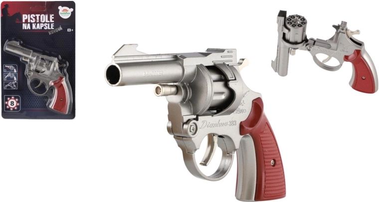 metalen klappertjespistool 8 schoten, 18 cm