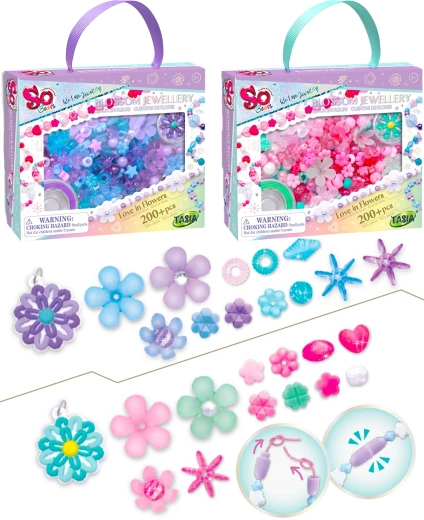 Tasia bloemen set voor het maken van sieraden 200+ onderdelen