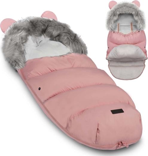 Wintervoetenzak voor kinderwagen en slee Ricokids Elmi roze