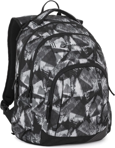 Bagmaster Lincoln zwart-witte studentenrugzak
