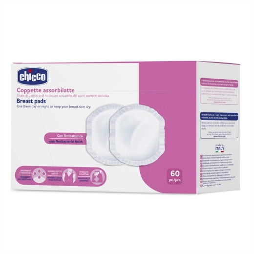 Chicco antibacteriële zoogkompressen 60 stuks