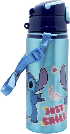 Disney Stitch kinder aluminium pop-up drinkfles met rietje 730 ml - 1 stuk