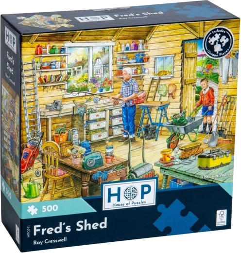 Puzzel House of Puzzles Freds schuur, 500 stukjes