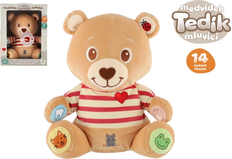 Pratende pluchen teddybeer Tedík met Tsjechische rijmpjes