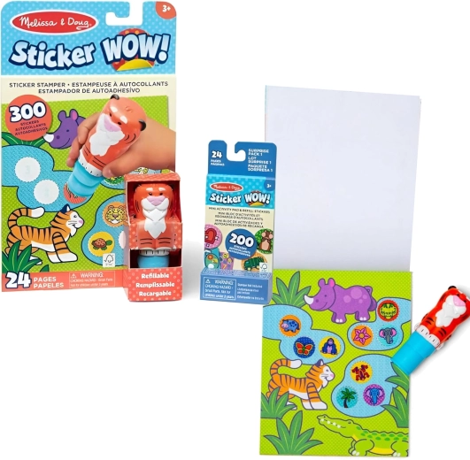Melissa & Doug Sticker WOW! tijger – stempel met stickers en activiteitenboekje