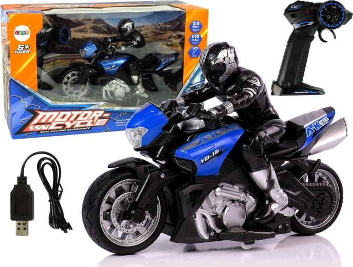 Sportieve RC-motor 2,4 GHz 1:10 blauw