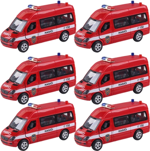 Metalen brandweerwagen Mercedes‑Benz 1:32 met licht en geluid
